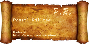 Posztl Rózsa névjegykártya